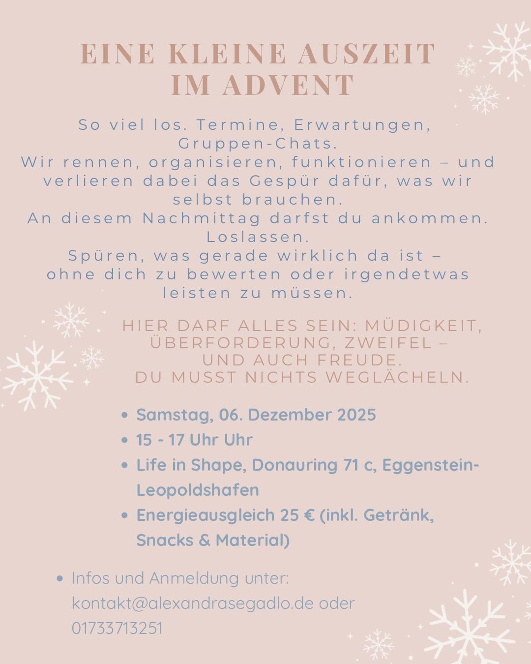 EINE KLEINE AUSZEIT IM ADVENT