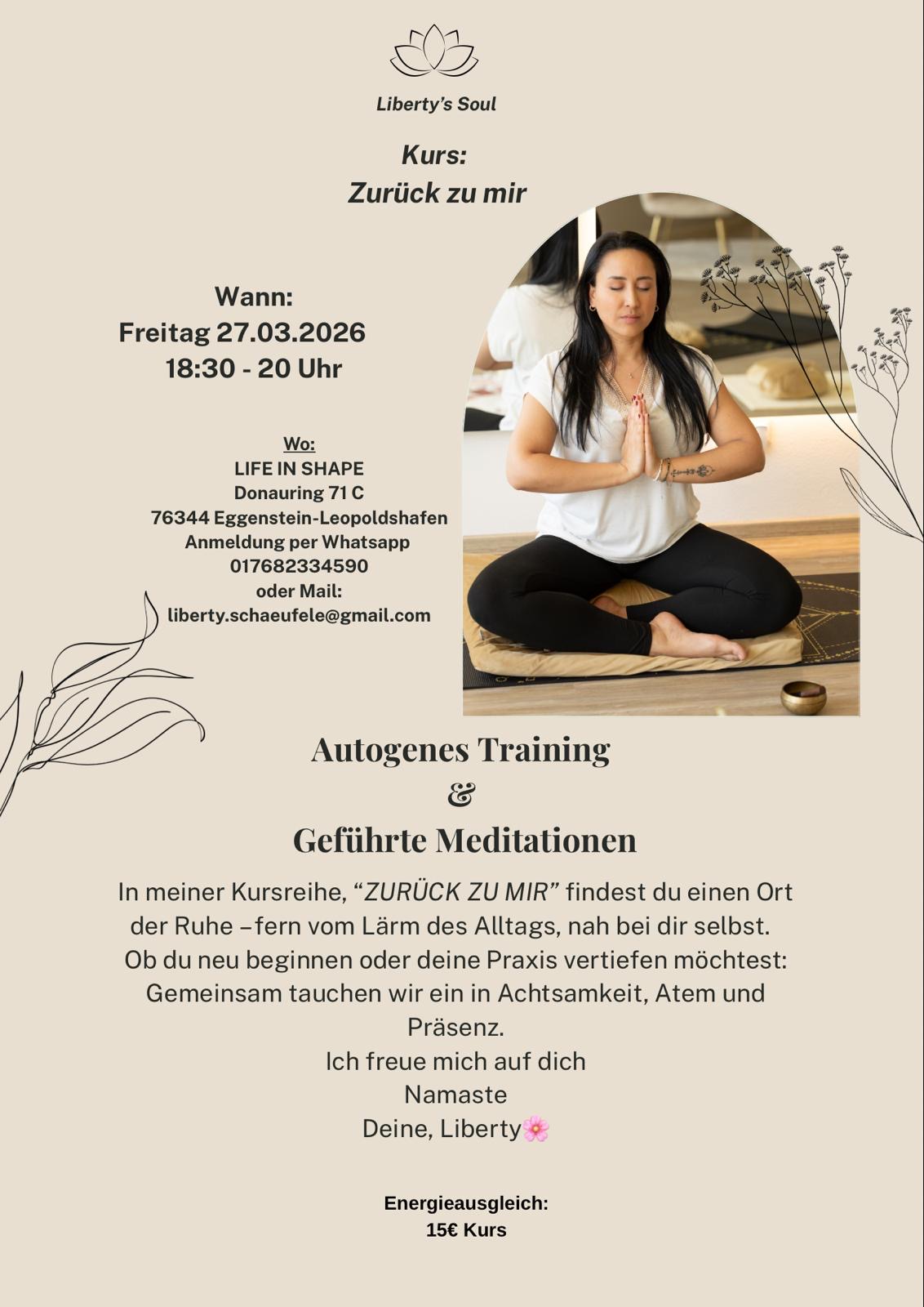 Zurück zu mir - Event Flyer